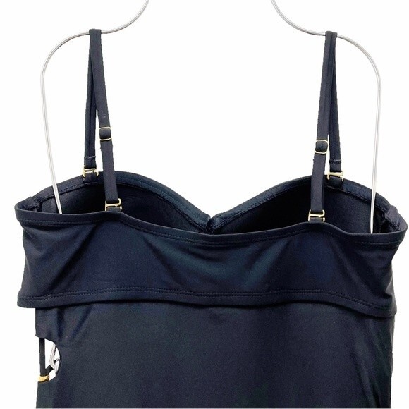 NWT SeaFancy One Piece Black Swimsuit With Side Cutouts Women’s Size Medium NEW - Picture 5 of 12